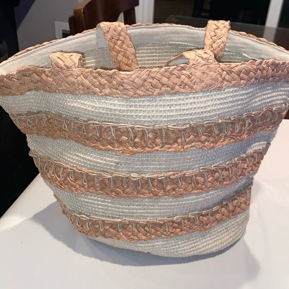 J. Crew Jute Beach Summer hand bag tote - Picture 4 of 6